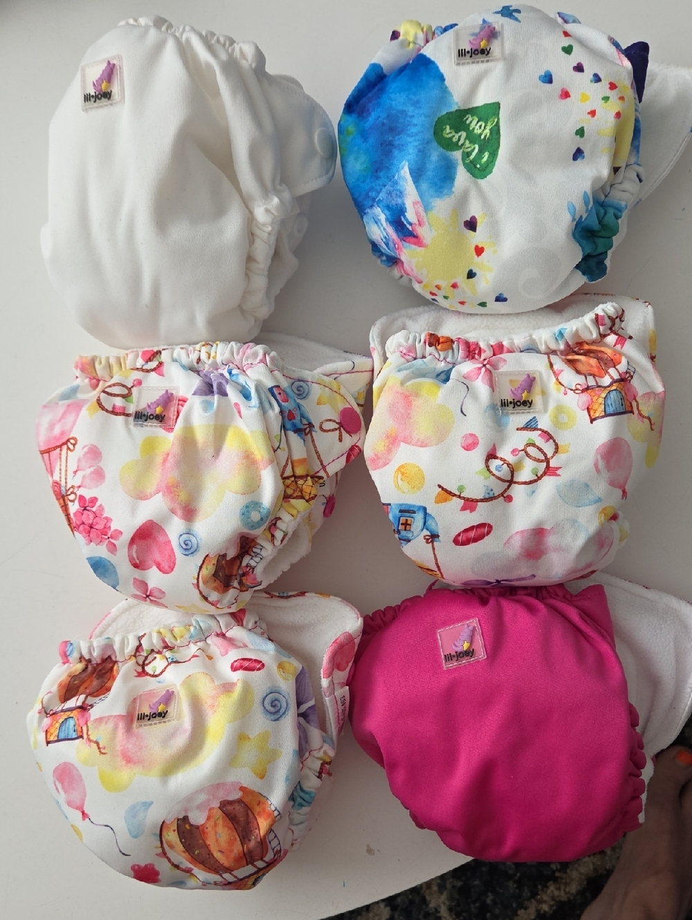 Kanga Care Lil Joey Newborn All In One Cloth Diapers (6) Baby Diapers EUC